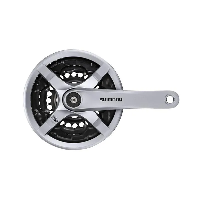 Kliky Shimano Tourney FC-TY501 - 42x34x24z, 170 mm, 4 hran, kryt, stříbrná (8)