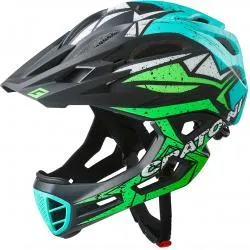 Přilba Cratoni C-Maniac Pro - integrálka, černo-limetkově-tyrkysová mat