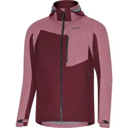 Bunda Gore C5 GTX Infinium Hybrid - pánské, s kapucí, vínová