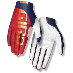 Rukavice Giro Trixter - dlouhé, červeno-bílá horizont