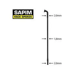 Paprsek Sapim Race 2,0-1,8-2,0 mm - délka 290 mm, hlavička J, černá