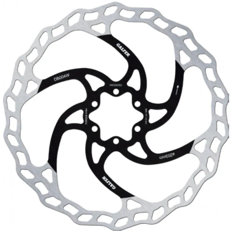 Kotouč Galfer DB004W Fixed Wave - 203 mm, brzdový, 6 děr, stříbrno-černá