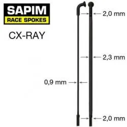 Paprsek Sapim CX Ray - délka 298 mm, hlavička J, černá