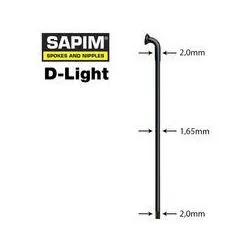 Paprsek Sapim D-light - délka 298 mm, hlavička J, černá