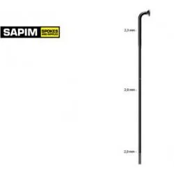 Paprsek Sapim Strong - délka 292 mm, hlavička J, černá