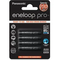 Baterie Panasonic Eneloop Pro AAA NiMH 930 mAh (BK-4HCDE/4BE) - nabijecí, sada 4 ks