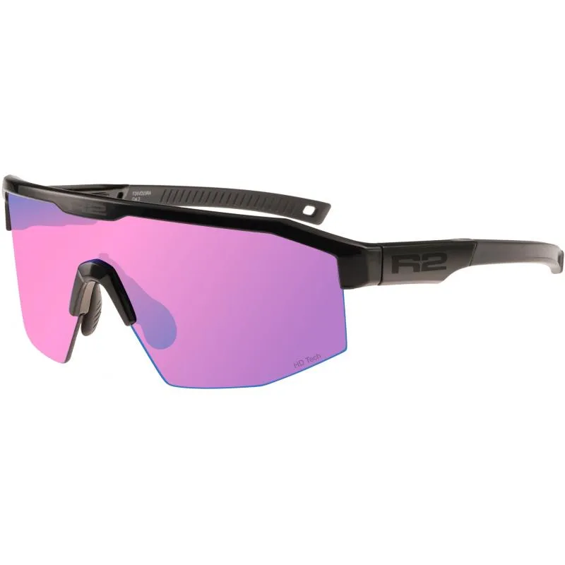 Brýle R2 Gain - černá, skla růžová-modrá revo