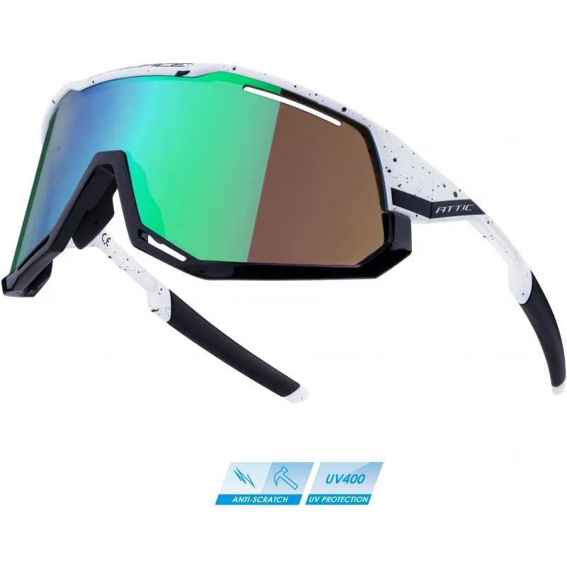 Brýle Force Attic - zelené kontrastní sklo, bílá-černá