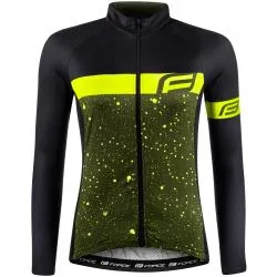 Dres Force Spray Lady - dámské, dlouhý, armádní zelená-žlutá fluo