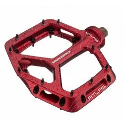 Pedály Race Face Atlas 22 - hliníková platforma 114x101 mm, červená