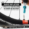 CO2 inflátor Peatys HoleShot CO2 Tyre Inflator MTB - včetně 2x25g Co2 bombiček, smaragdově zelená - 3