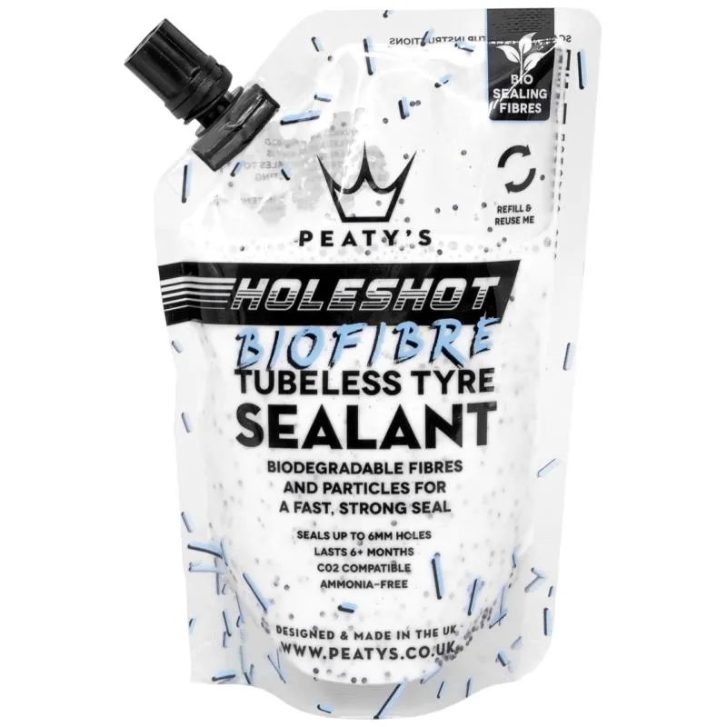 Tmel Peatys HoleShot Biofibre Tubeless Sealant - 120 ml, pro bezdušové pláště