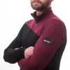 Triko Sensor Merino Extreme Zip - pánské, dlouhý, černá-portská červená - 5