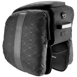 Trojbrašna Ibera BA25 MIK Expandable Commuter Bag - zadní, na nosič, černá