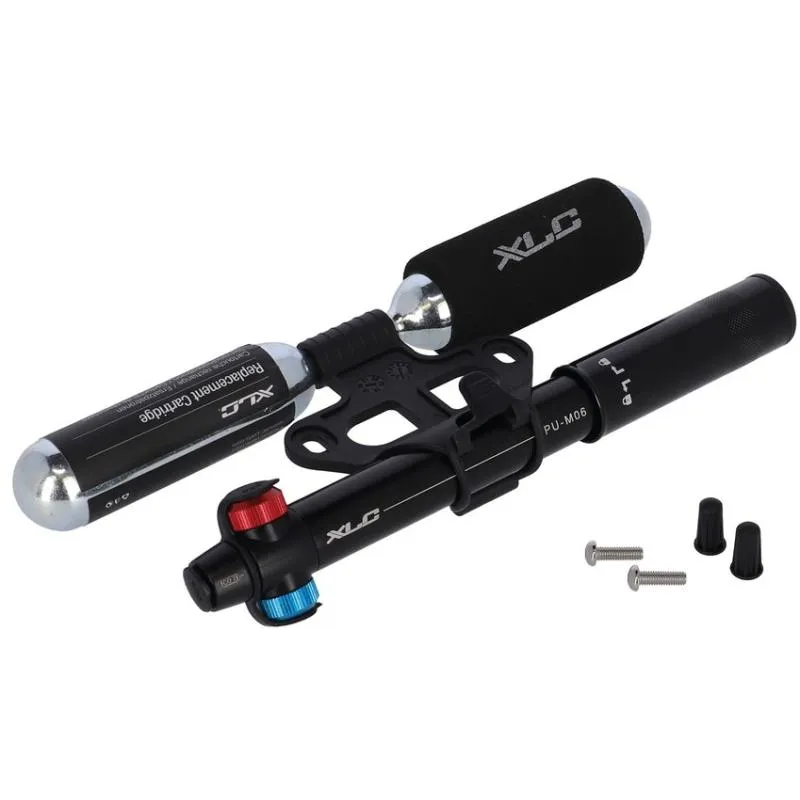 Pumpička XLC PU-M06 CO2 Mini Combi - cestovní, včetně 2x25g kartuší, černá