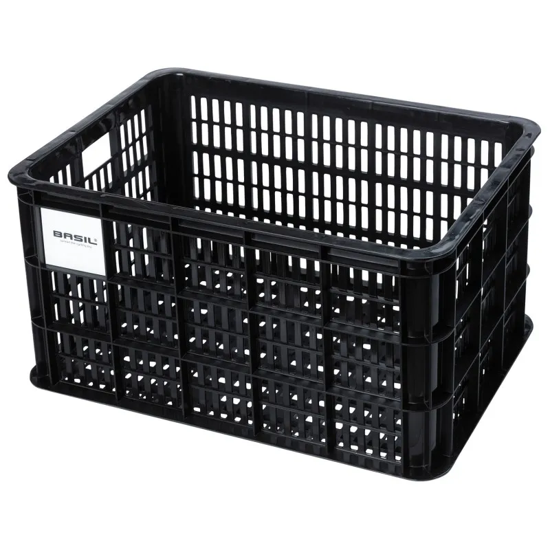 Přepravka Basil Bicycle Crate Large 40 l - na nosič jízdního kola, černá
