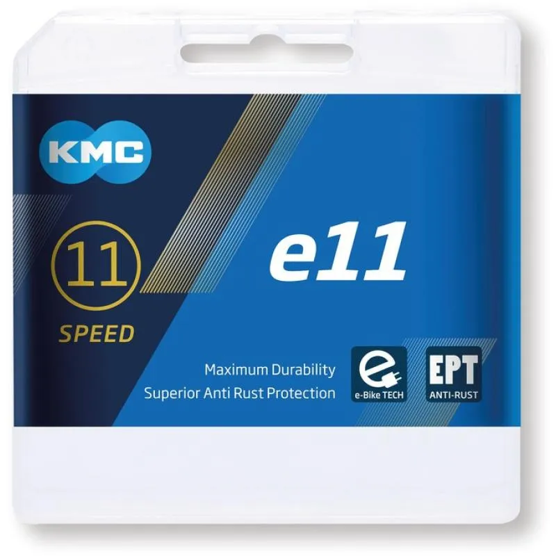 Řetěz KMC e11 EPT - 136 článků, balený, tmavě stříbrná (11)