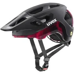 Přilba Uvex React Mips - černá-rubínově červená mat (Premium)