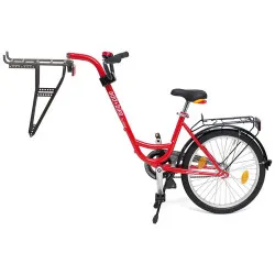Roland Cito Add+Bike 1-Speed Freewheel Hub - připojné kolo pro děti od 4 do 9 let, včetně nosiče, červená