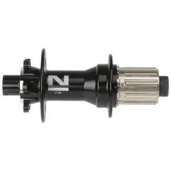 Náboj Novatec D712SB - zadní Shimano 148/12, 32 děr, 6 děr, černá (N-logo)