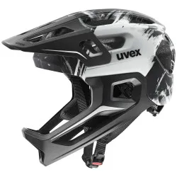 Přilba Uvex React Jr. FullFace - integrální, dětské, černá-bílá mat