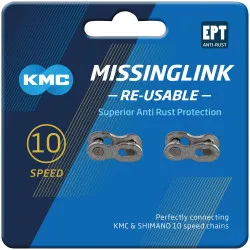 Spojka řetězu KMC MissingLink 10R EPT Silver - 2 páry, balené (10)