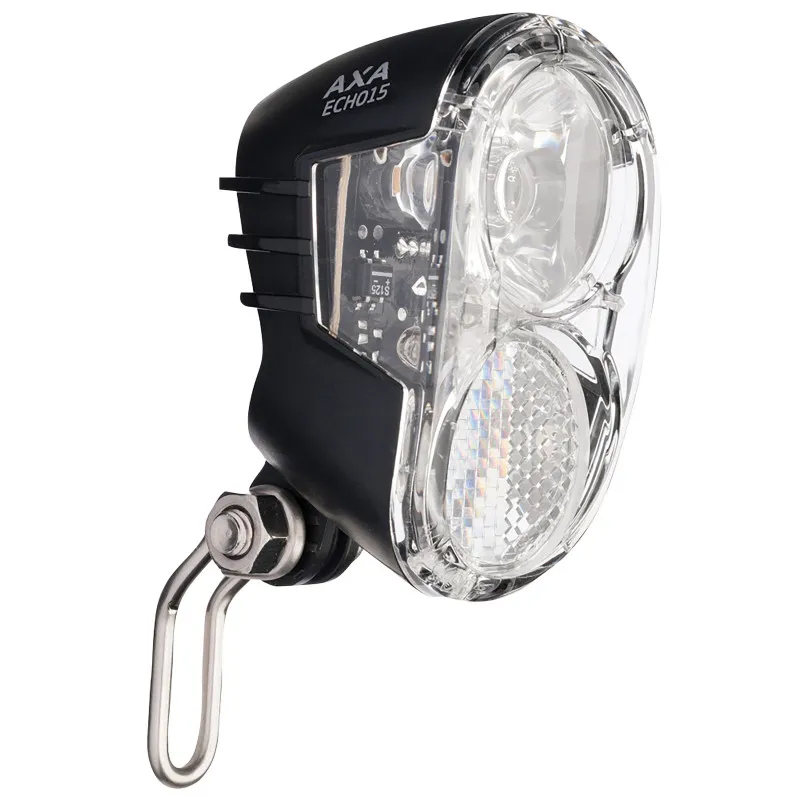 Světlo AXA Echo 15 Switch StVZO - přední na dynamo nebo e-bike baterie 6 V, 15 Lux, černá