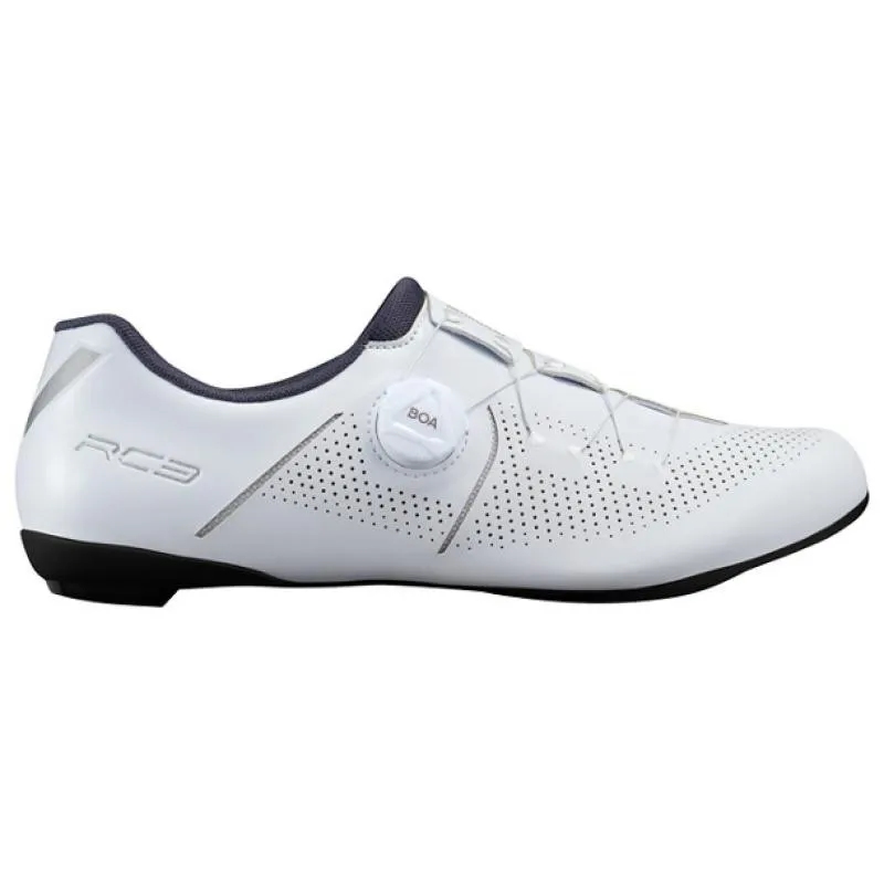 Tretry Shimano SH-RC3 Wide - pánské, silniční, širší verze, bílá