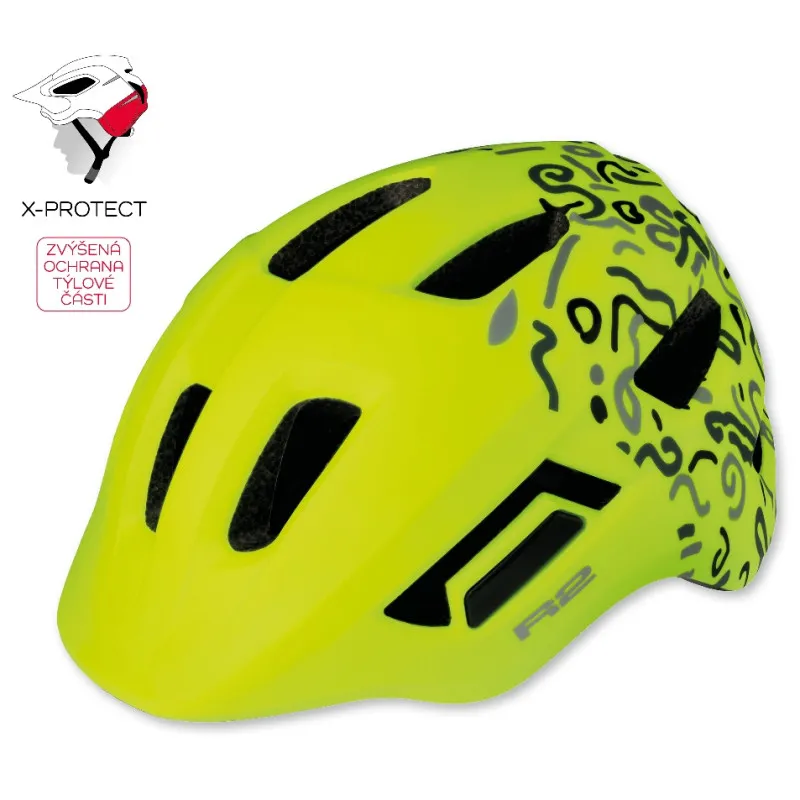 Přilba R2 Pulse ATH40 - dětské, žlutá neon-šedá mat