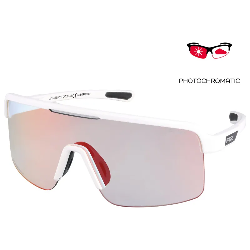 Brýle R2 Boost AT114 - fotochromatické, bílá mat, skla černočervený chrom