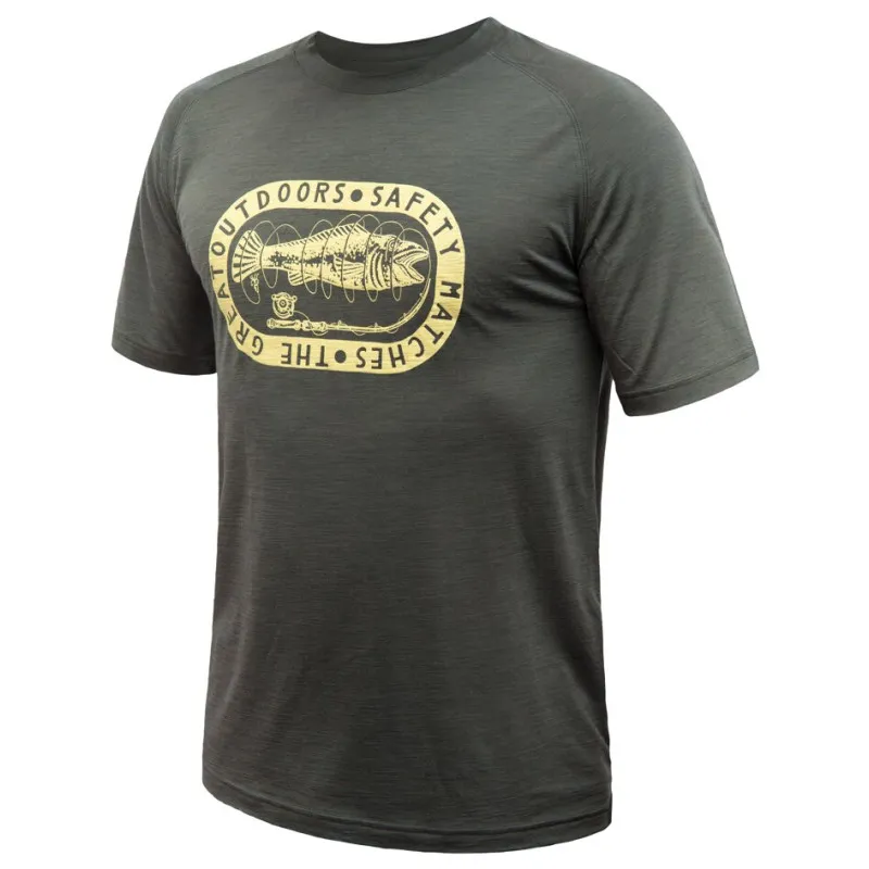 Triko Sensor Merino Air Outdoors - pánské, krátký, olive green