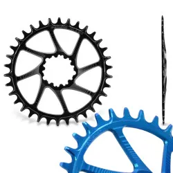 Garbaruk Direct Mount MTB ChainRing Sram 3-Bolt Round Boost - 34 zubů, modrá