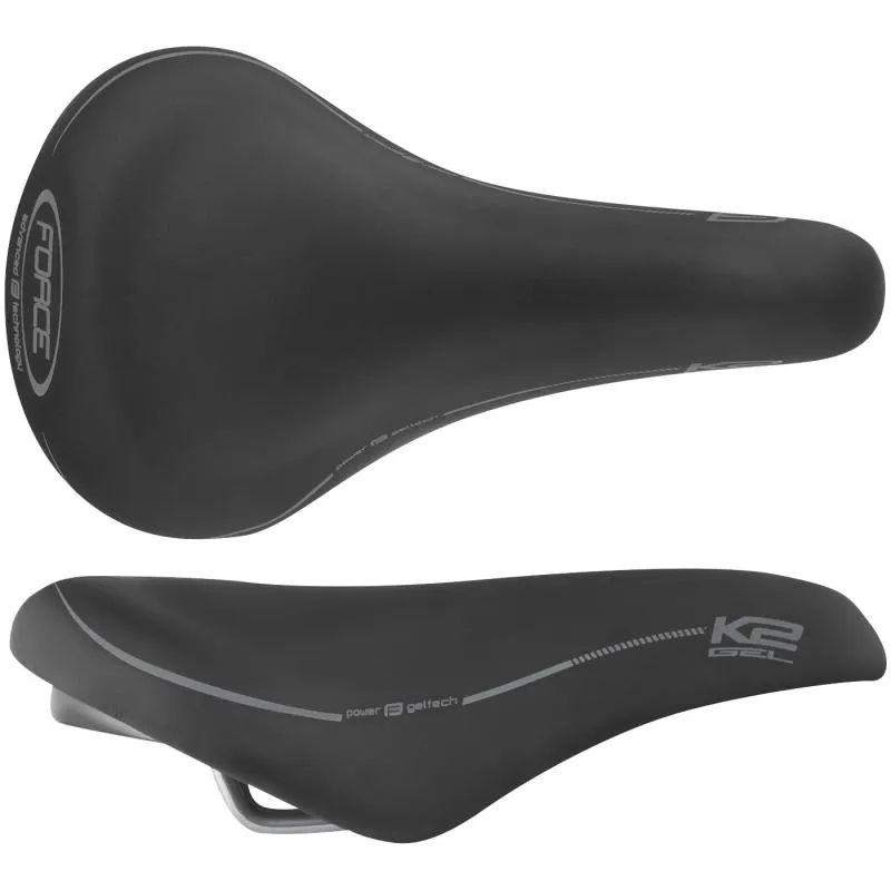 Sedlo Force K2 Gel Tech - černé 20008