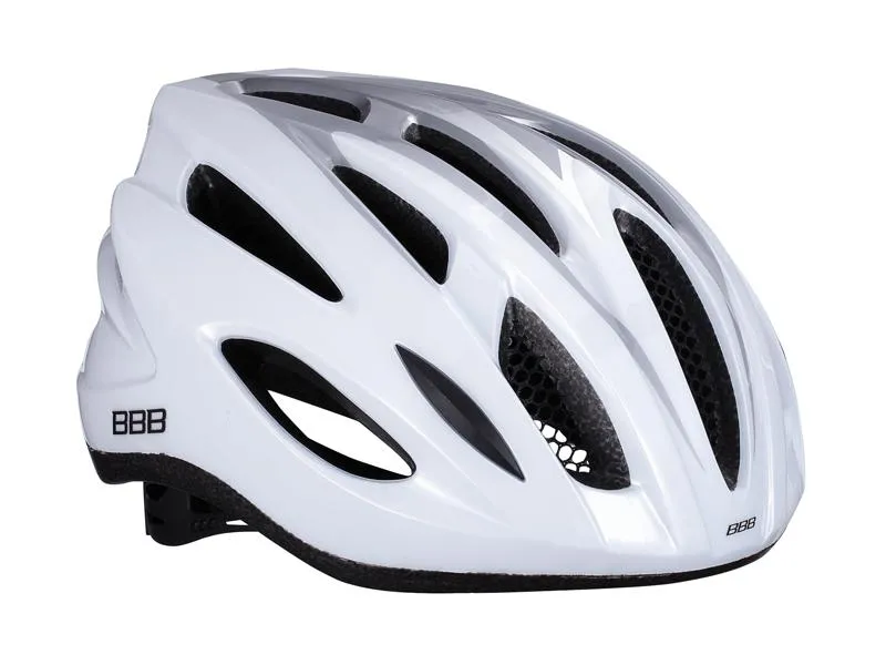 Přilba BBB BHE-35 Condor se štítkem 2015 - bílo/stříbrná