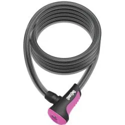 Zámek Onguard spirála 1800x10mm růžový, držák
