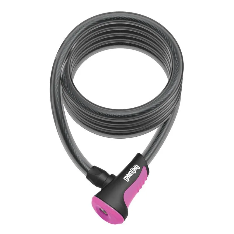 Zámek Onguard spirála 1800x10mm růžový, držák
