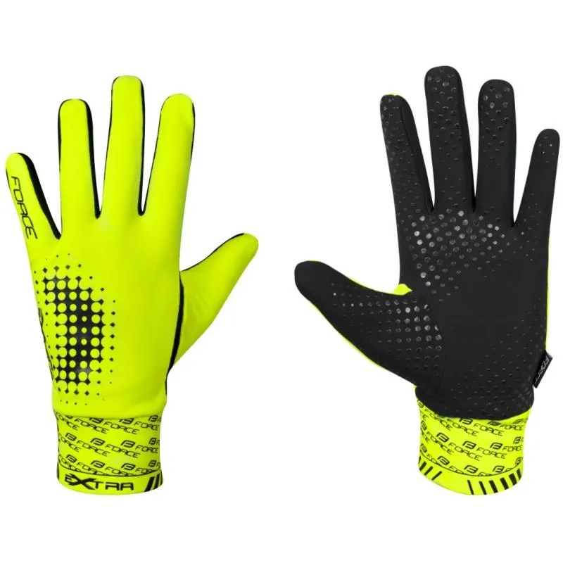 Rukavice Force EXTRA - jaro-podzim, fluo, unisex, 905698