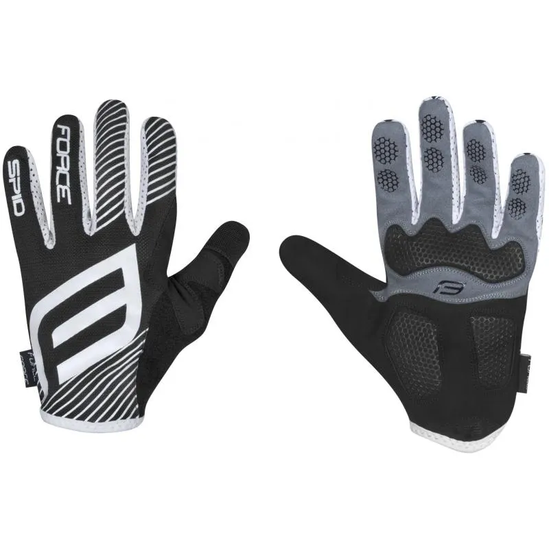 Rukavice Force Mtb Spid letní, bez zapínání - černé