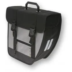 Brašna Basil Tour Single - na nosič, pravá, černo/stříbrná