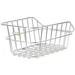 Košík Basil Cento Alu- na nosič, stříbrný