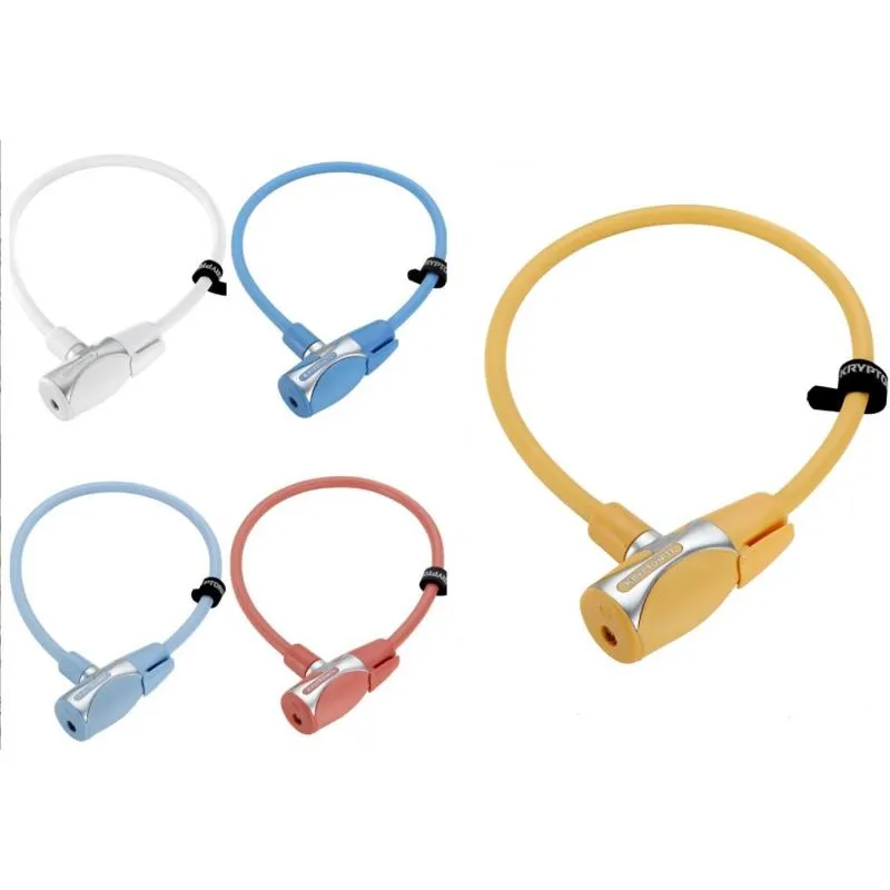 Lankový zámek Kryptonite KryptoFlex 1265 Combo Cable - světle oranžový