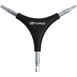 Klíč Force trojstranný - inbus 4/ 5/ 6, černý