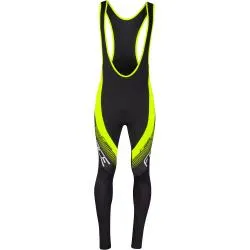 Kalhoty Force F58 - pánské, elastické, lacl, bez vložky, černá-žlutá fluo