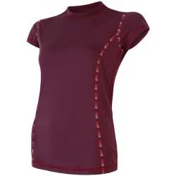 Triko Sensor Merino Air - dámské, krátký, portská červená