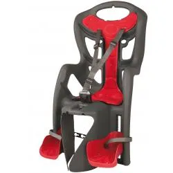 Cyklosedačka Bellelli Pepe Clamp -zadní, na nosič, šedá-červená