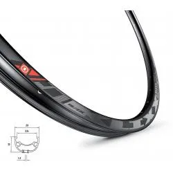 Ráfek Mach1 Klixx Disc - 559 x 23, 32 děr, černý