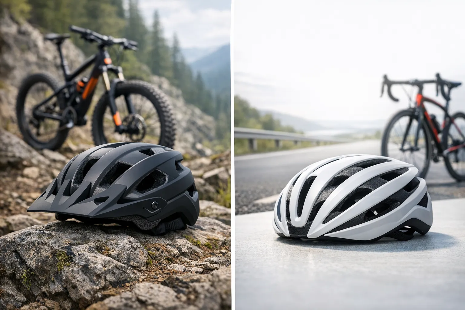 MTB helma vs silniční helma