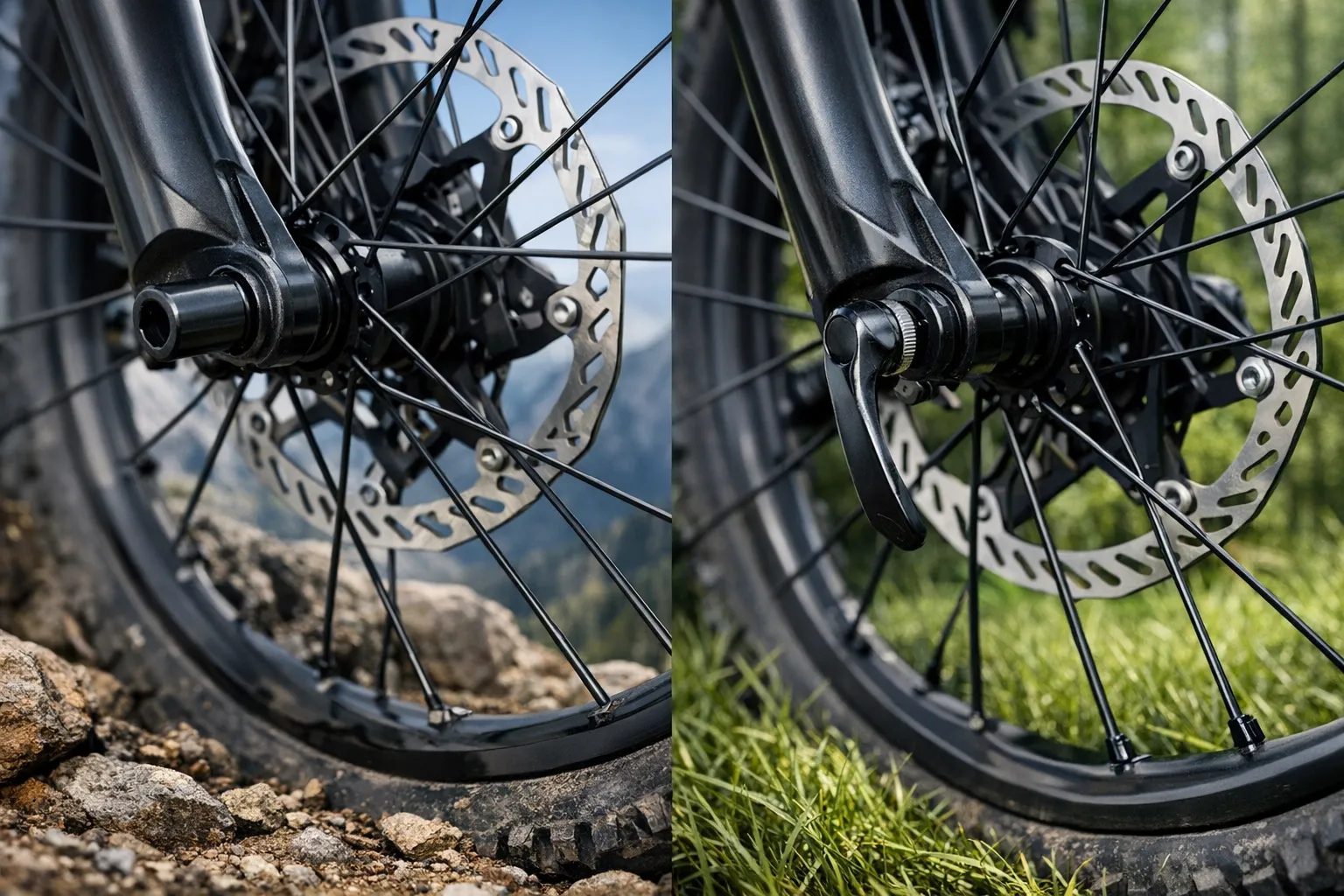 Pevná osa vs rychloupínák