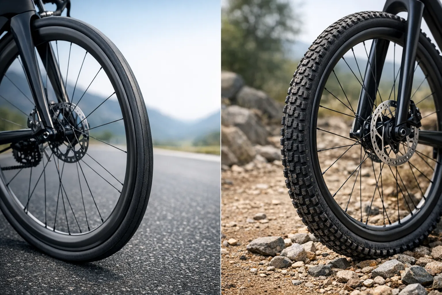 Silniční vs gravel pláště