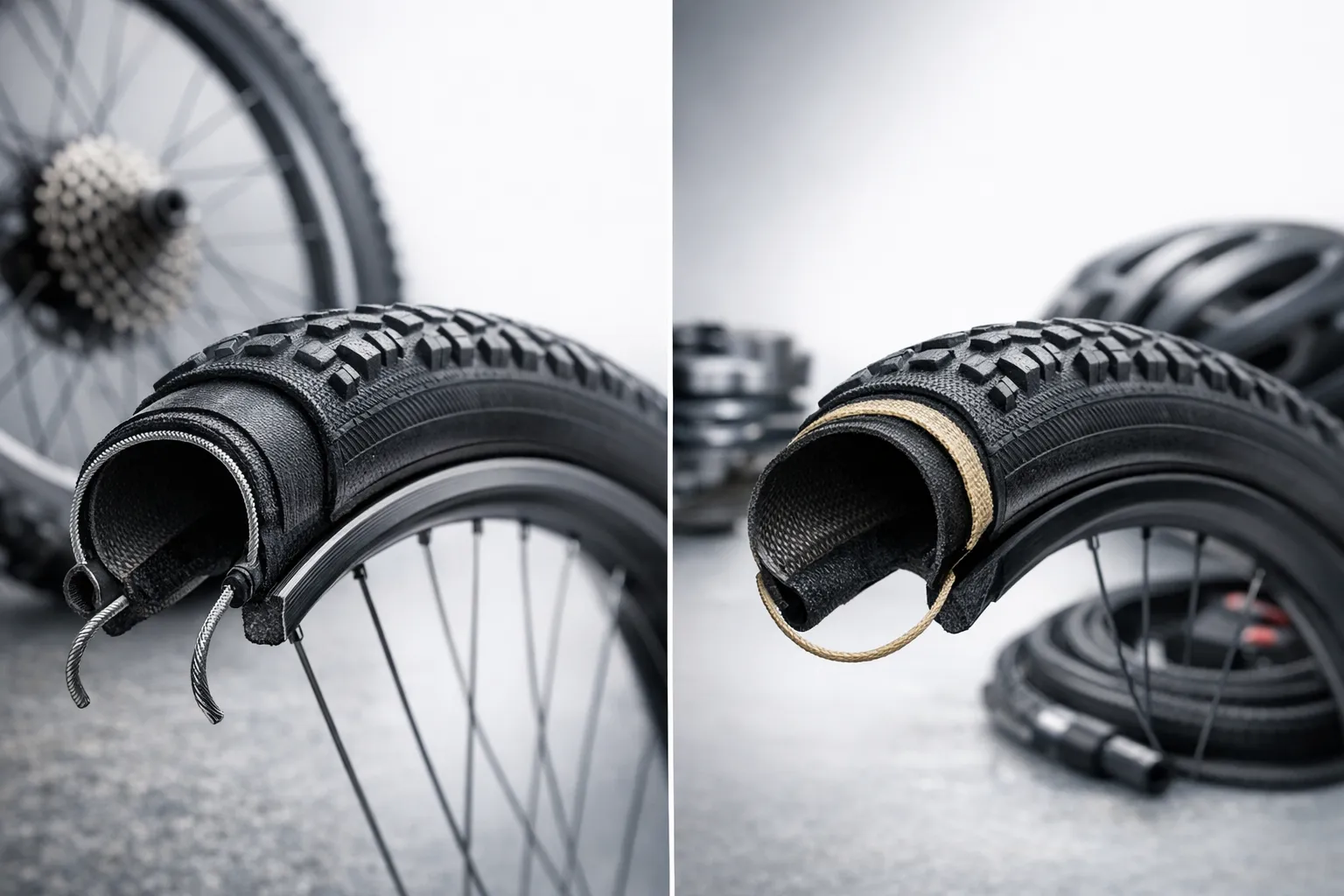 Drátová vs kevlarová patka pláště